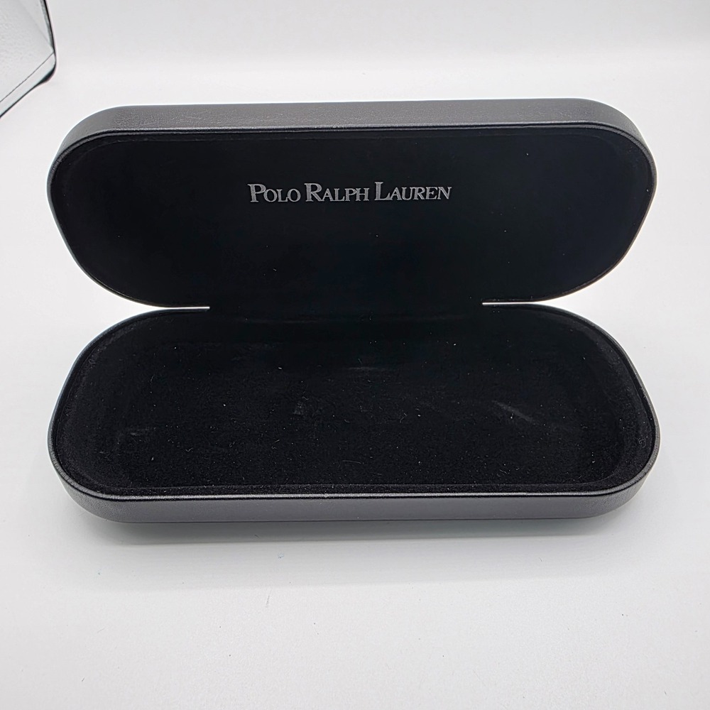 Polo Ralph Lauren‎ Clamshell Black Felt Lined Sunglasses Eyeglasses Hard Case